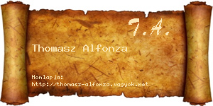 Thomasz Alfonza névjegykártya
